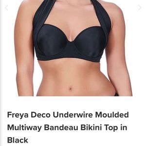 Black Freya Molded Underwire Bikini Top